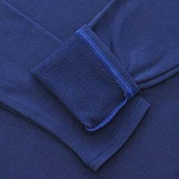 Angelina Royal Blue Space Dyed Fleece Lined Long Sleeve Top - Picture 6 of 7